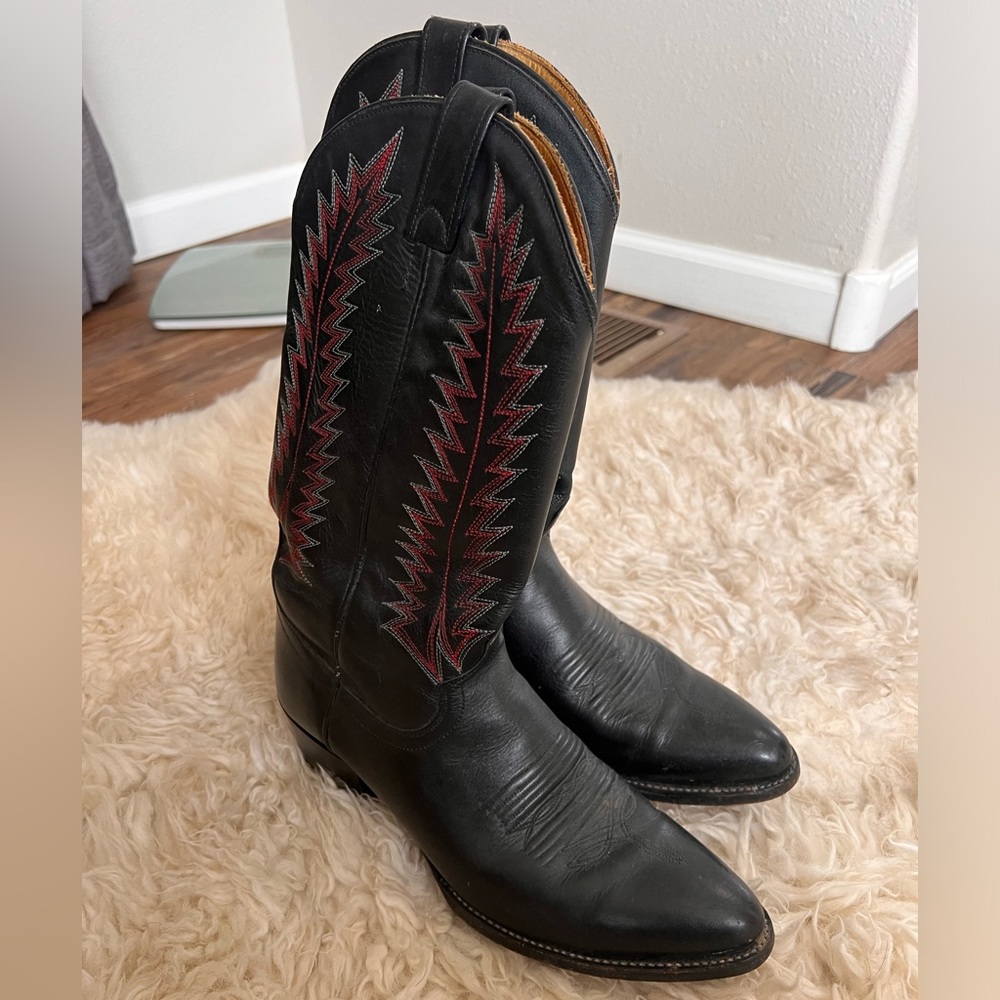 Men’s Vintage Dunbar Black Leather Boots 10D